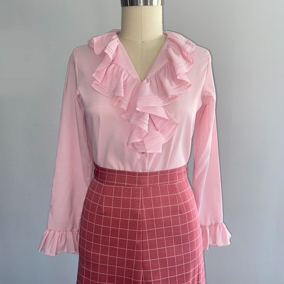 Authentic Original Vintage Style Tops - 📦SOLD📦 VTG Ruffle Blouse